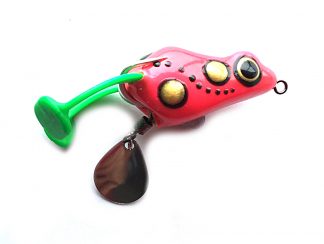 Frog Soft Body Fishing Lure Flashy spinner tail Weedless action 6cm 7g Orange