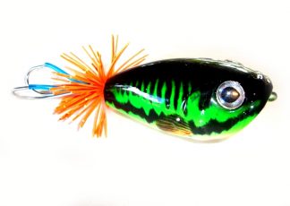 Moby Skipper 4.5cm 12g Topwater weedless fishing lure VMC hook Fluro perch