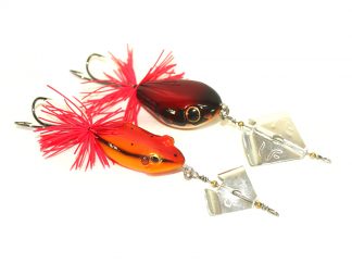 2 X Killer Frog Extreme Buzzbait Lures 11.5g 5.5cm 18.5g 5cm Orange Crush