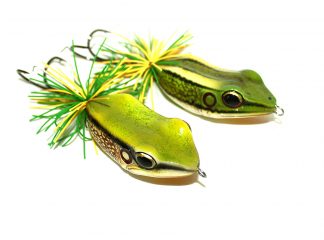 2 X Original XL Killer Frog Buzzbait Fishing Lures 17.5g 6.5cm Green Floating Rattling