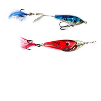 2 x Deadly Pike Perch trout Spinners Minnow Revolution Big blades 12g 14g Holographic finish dressed VMC hooks